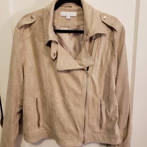 NWOT New York & Company Faux Suede Moto jacket